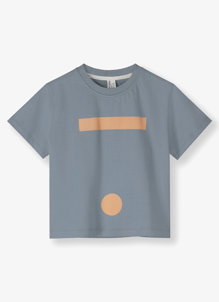 Gray Label Jongens T-shirt met print in de kleur Staalblauw
