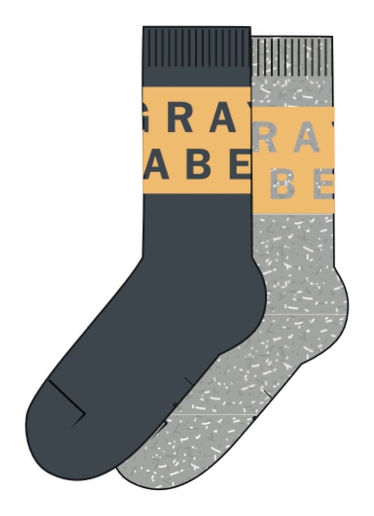 Gray Label Meisjes Sokken met logoprint in de kleur Blauwgrijs