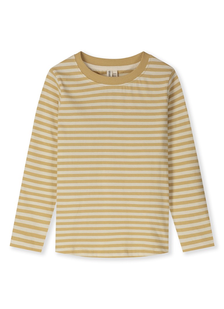 Gray Label Meisjes Longsleeve met ronde hals in de kleur Camel