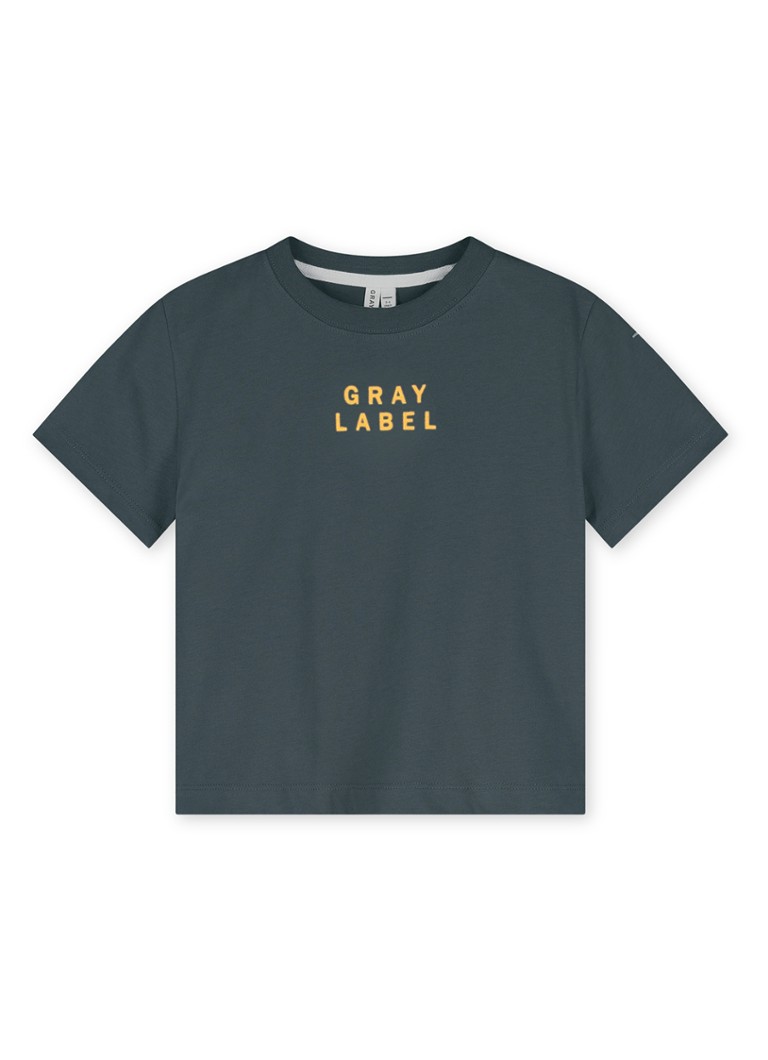 Gray Label T-shirt met logo in de kleur Blauwgrijs