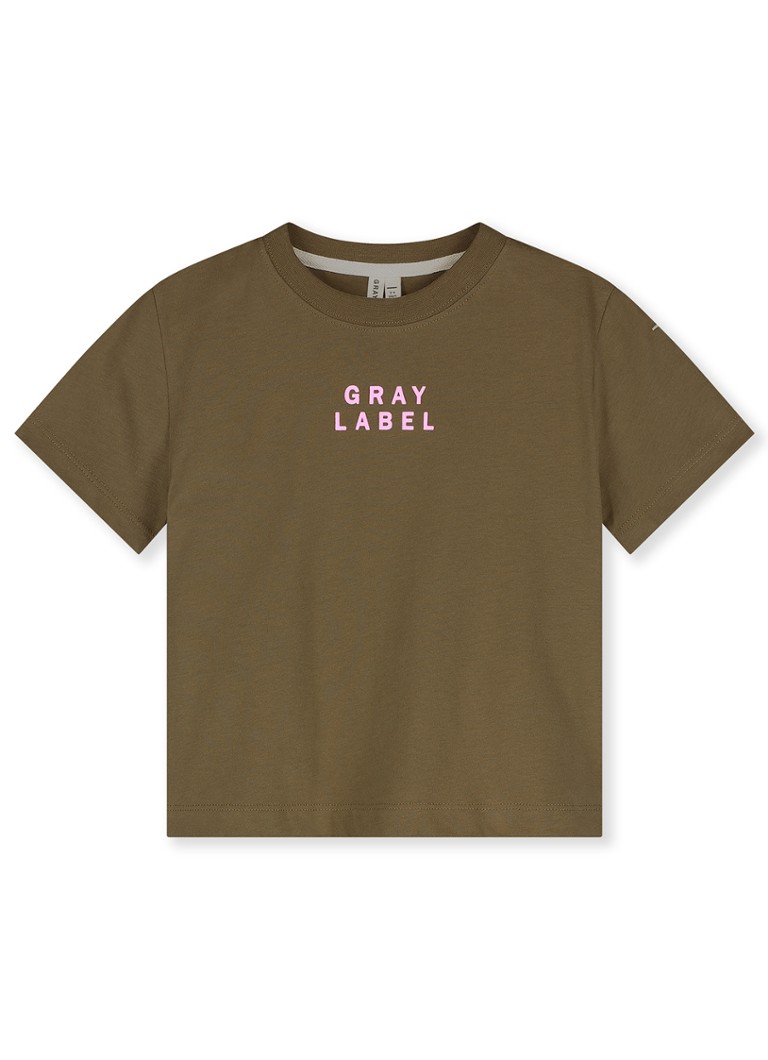 Gray Label T-shirt met logo in de kleur Bruin