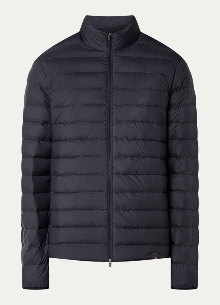 Boggi Milano Heren Puffer jack met donsvulling en ritszakken in de kleur Donkerblauw