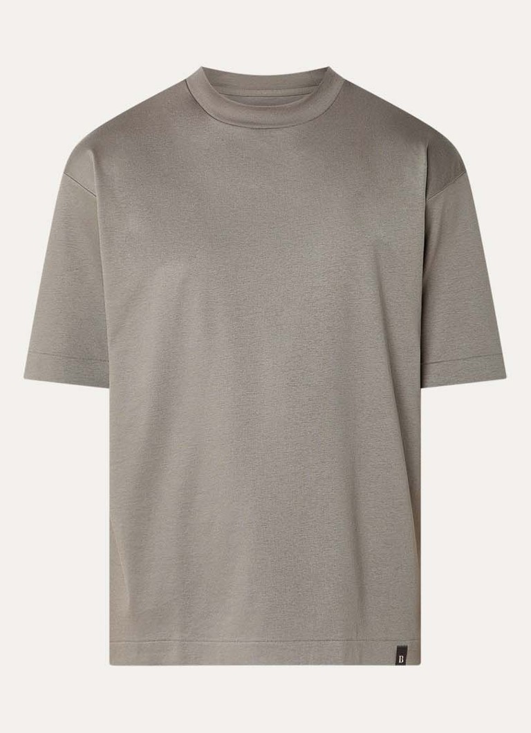 Boggi Milano Heren T-shirt met ronde hals in de kleur Donkergrijs