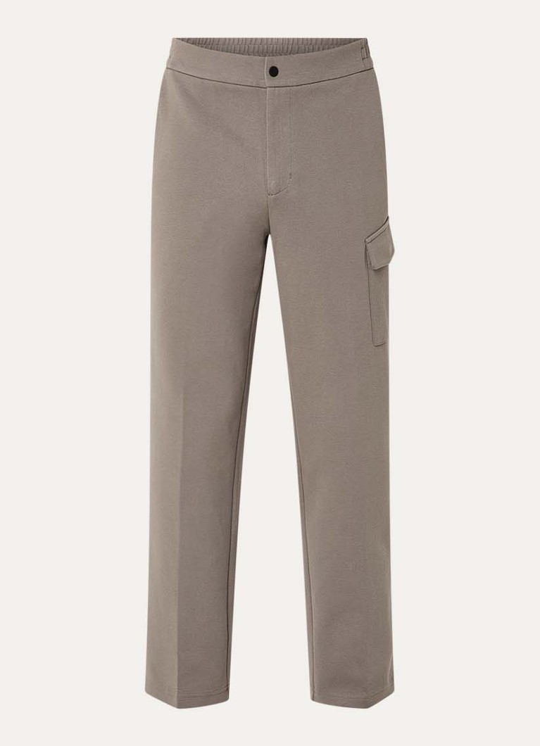 Boggi Milano Heren Straight fit pantalon met steekzakken in de kleur Grijs