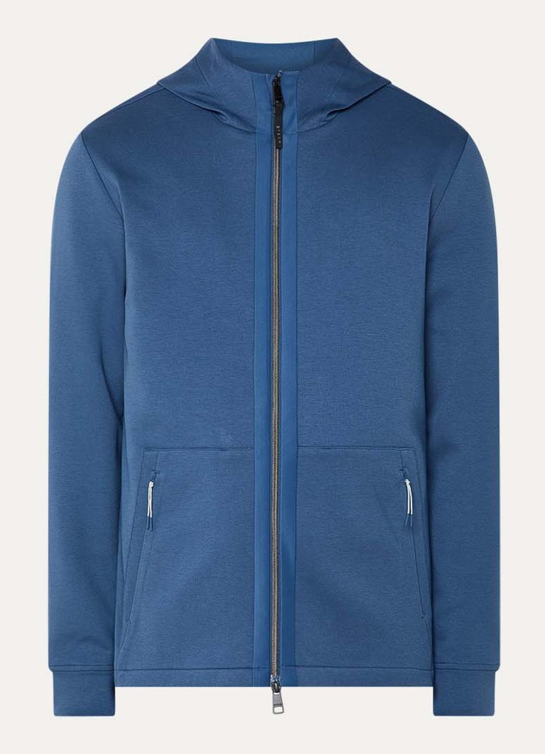 Boggi Milano Heren Sweatvest met ritszakken in de kleur Staalblauw