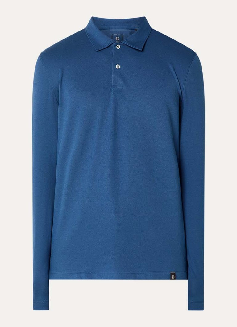 Boggi Milano Dames Regular fit polo met stretch in de kleur Indigo