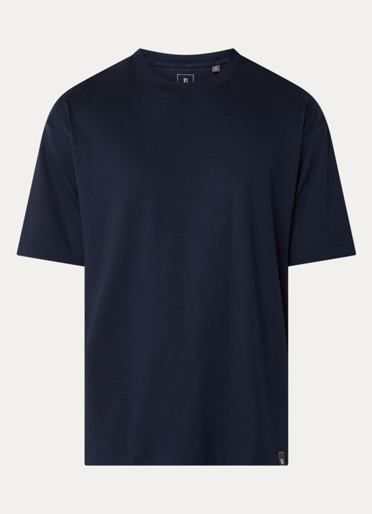 Boggi Milano Heren T-shirt met ronde hals in de kleur Donkerblauw