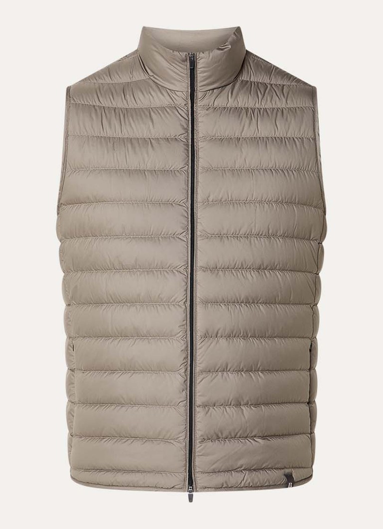 Boggi Milano Heren Bodywarmer met ritszakken in de kleur Zand