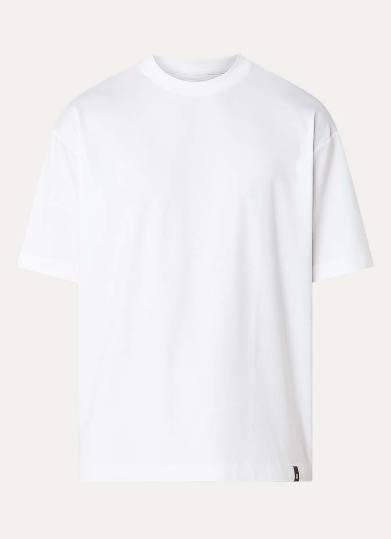 Boggi Milano Heren T-shirt met ronde hals in de kleur Wit