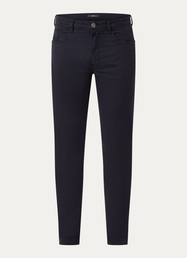 Boggi Milano Heren Straight fit chino met steekzakken in de kleur Donkerblauw