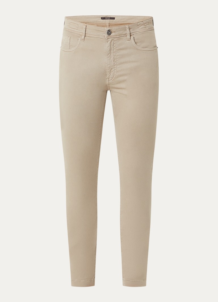 Boggi Milano Heren Slim fit jeans met gekleurde wassing en steekzakken in de kleur Khaki