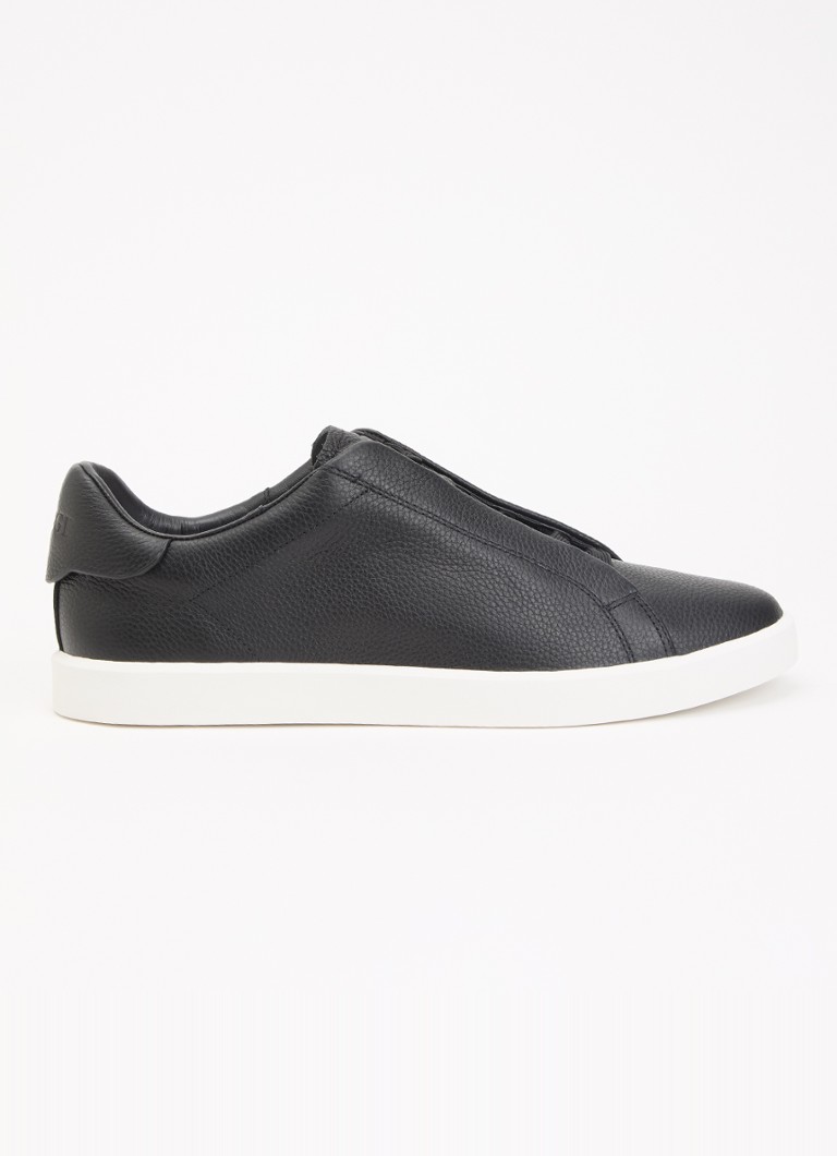 Boggi Milano Heren Sneaker van leer met logo in de kleur Zwart