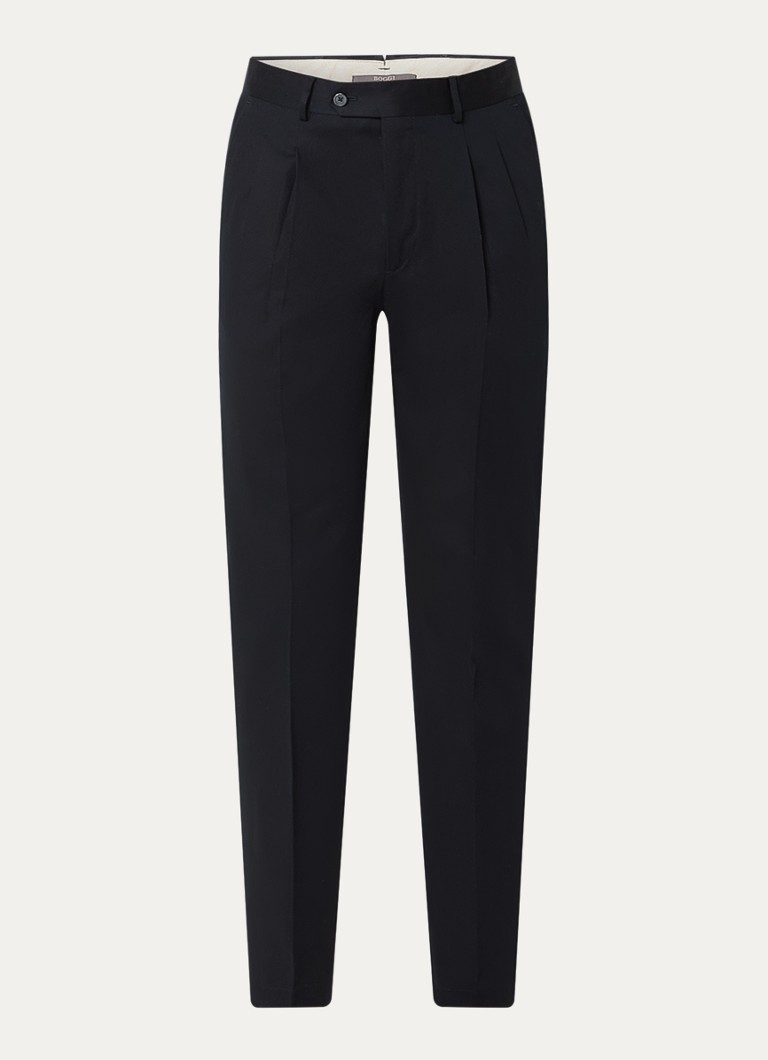 Boggi Milano Heren Slim fit pantalon met steekzakken in de kleur Donkerblauw
