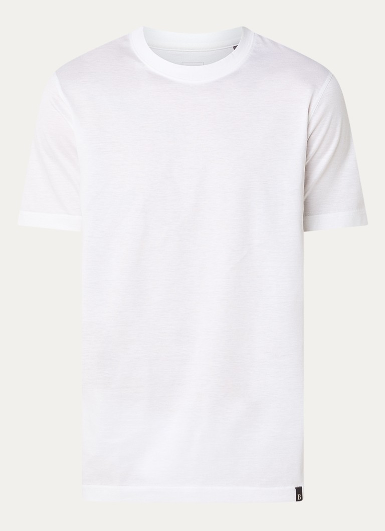 Boggi Milano Heren T-shirt met stretch in de kleur Wit