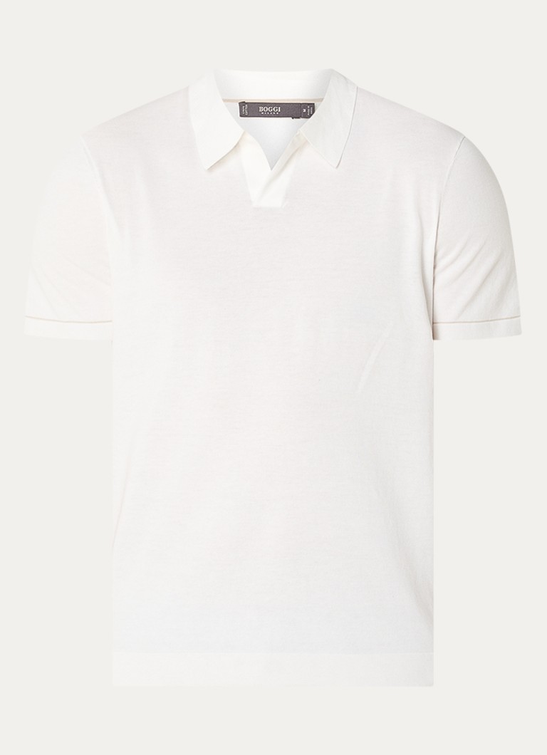 Boggi Milano Heren Regular fit polo met stretch in de kleur Wit