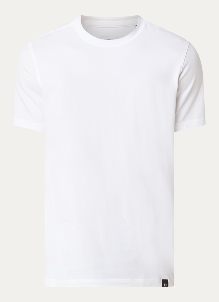 Boggi Milano Heren T-shirt met ronde hals in de kleur Wit