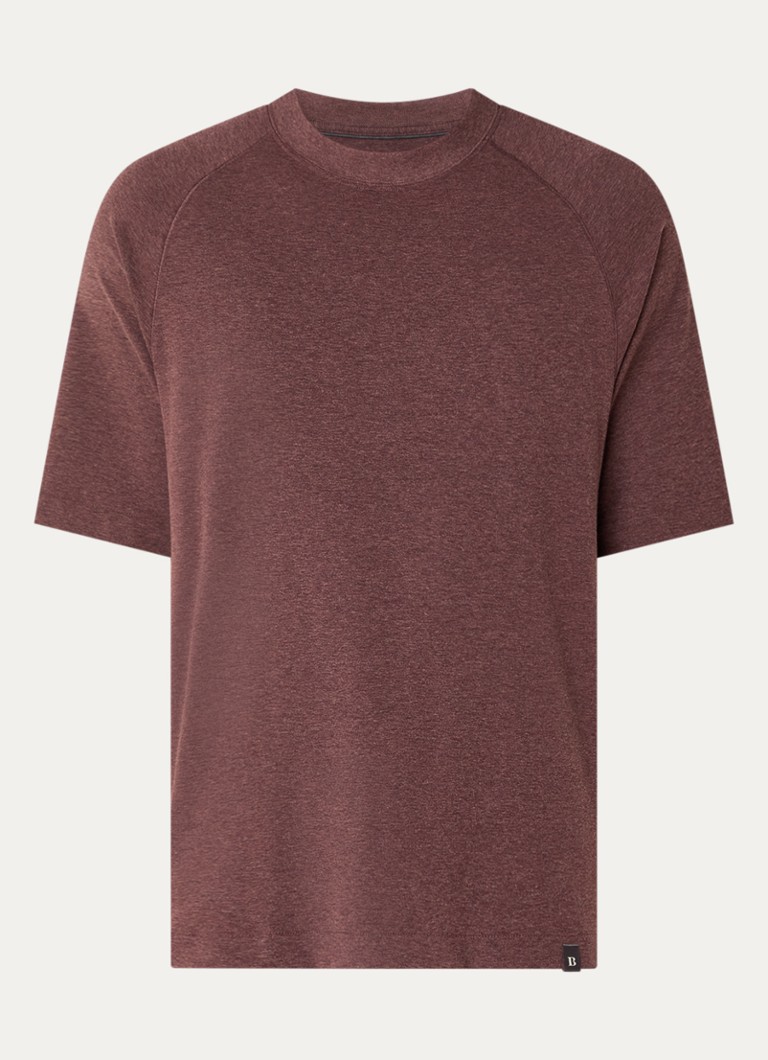 Boggi Milano Dames T-shirt met ronde hals in de kleur Bordeauxrood