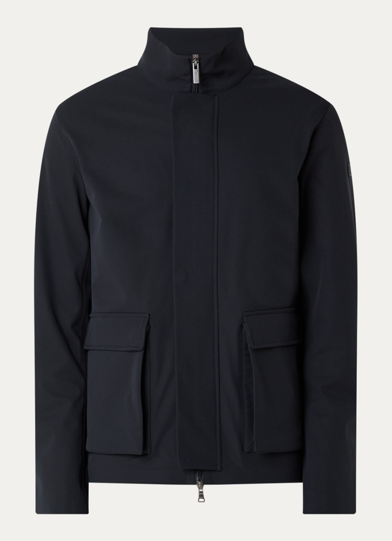 Boggi Milano Heren Windjack met klepzakken in de kleur Donkerblauw