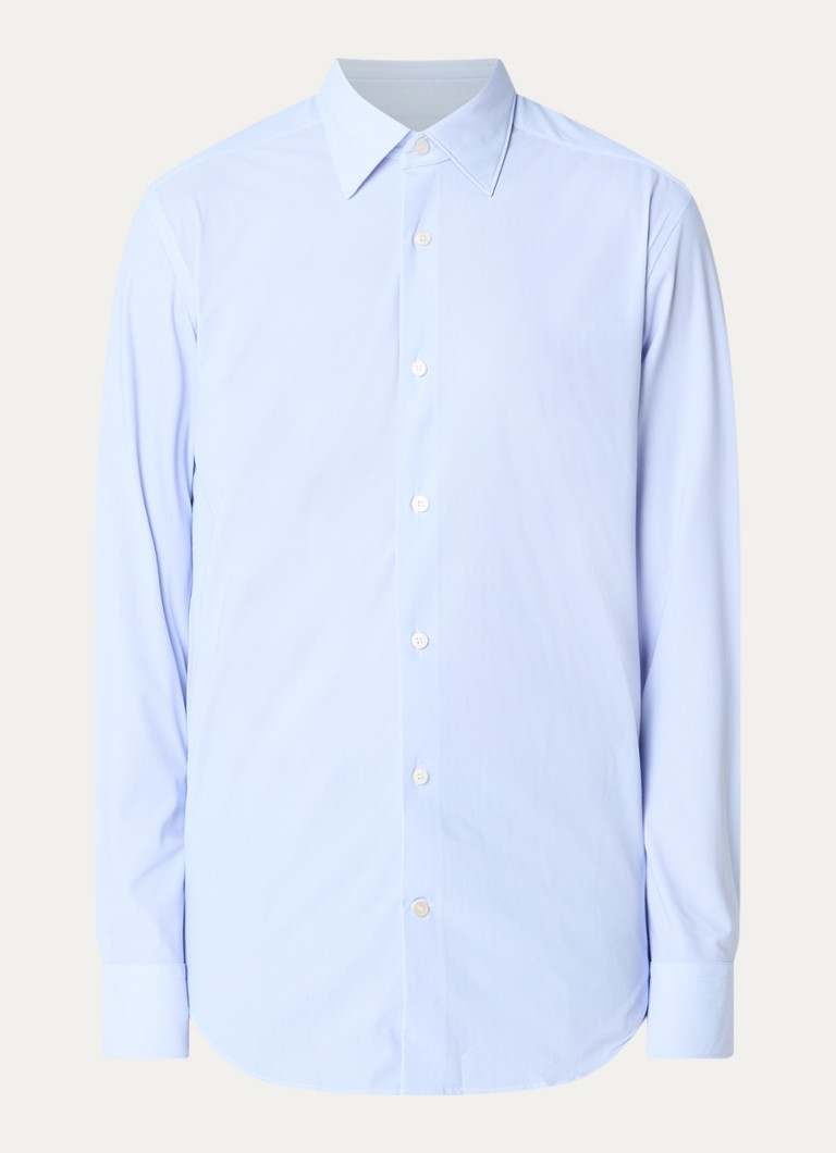 Boggi Milano Heren Regular fit overhemd met print in de kleur Lichtblauw