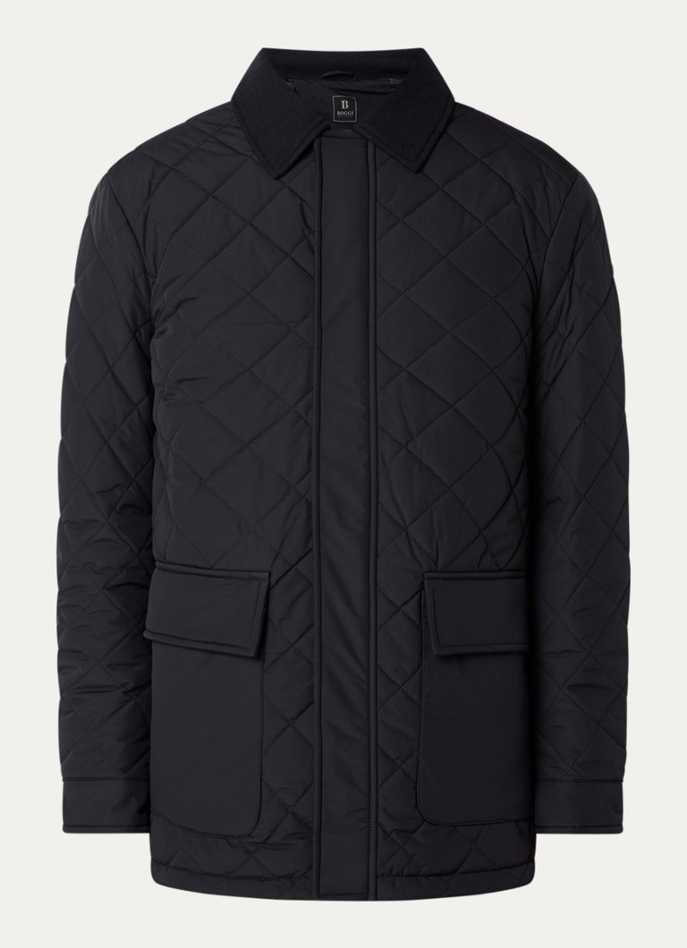 Boggi Milano Heren Jack met klepzakken in de kleur Donkerblauw