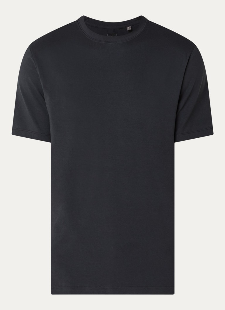 Boggi Milano Dames T-Shirt met ronde hals in de kleur Zwart