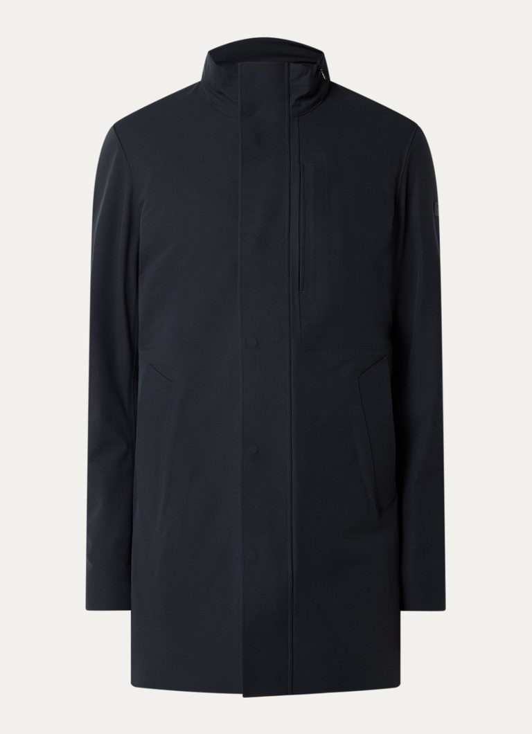 Boggi Milano Heren Parka met klepzakken in de kleur Donkerblauw