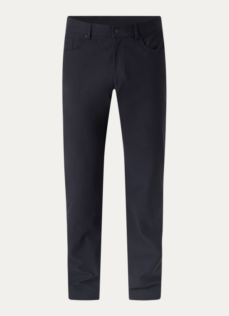 Boggi Milano Heren Slim fit chino met steekzakken in de kleur Donkerblauw