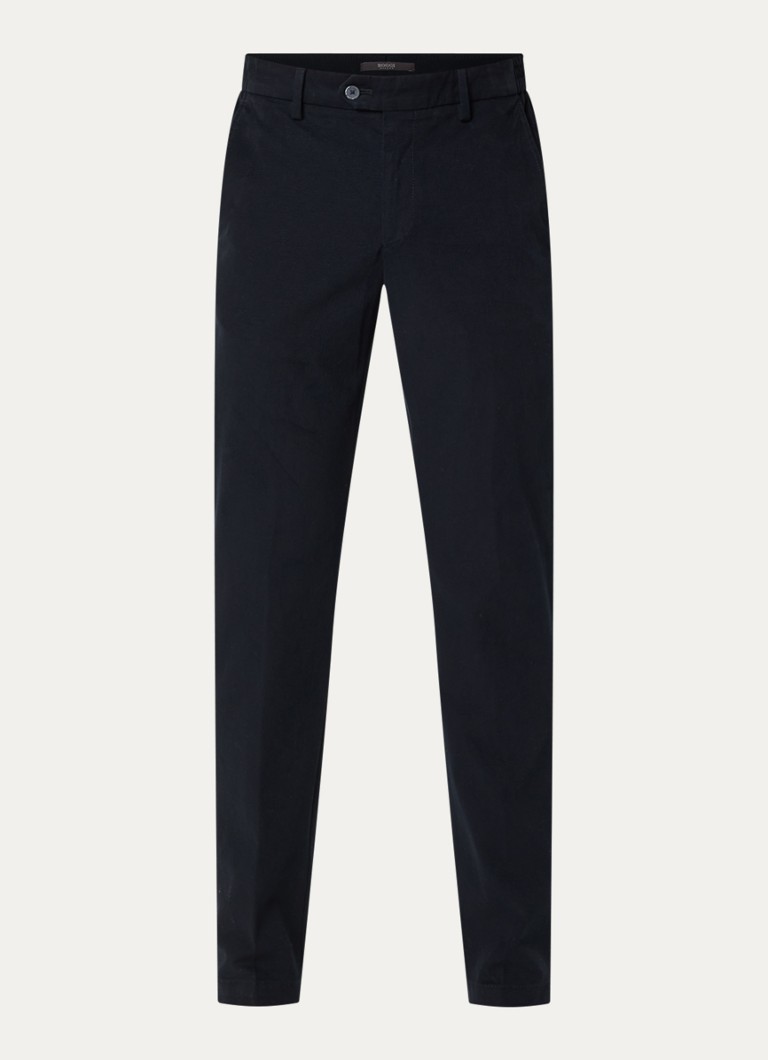 Boggi Milano Heren Straight fit chino met steekzakken in de kleur Donkerblauw