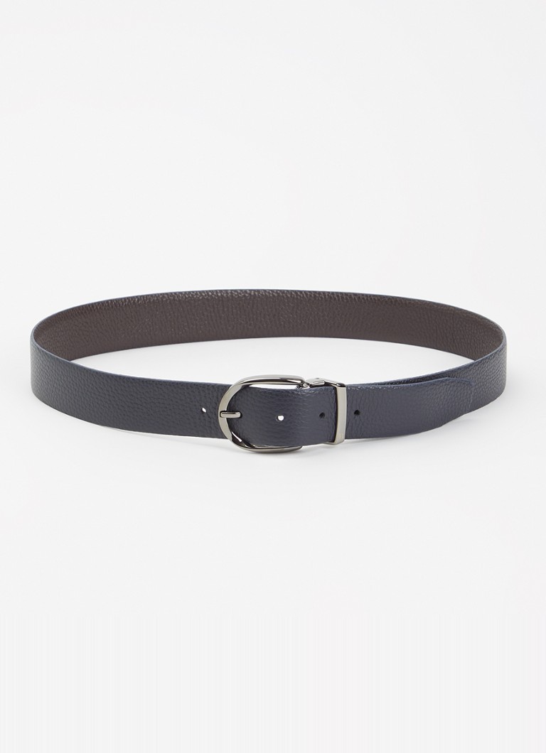 Boggi Milano Heren Reversible riem van leer in de kleur Donkerblauw