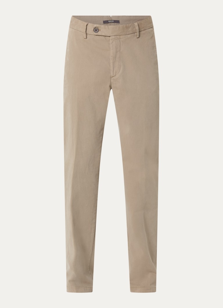 Boggi Milano Heren Straight fit joggingbroek met steekzakken in de kleur Beige