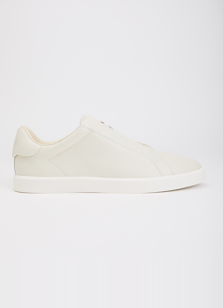 Boggi Milano Heren Sneaker van leer in de kleur Gebroken wit