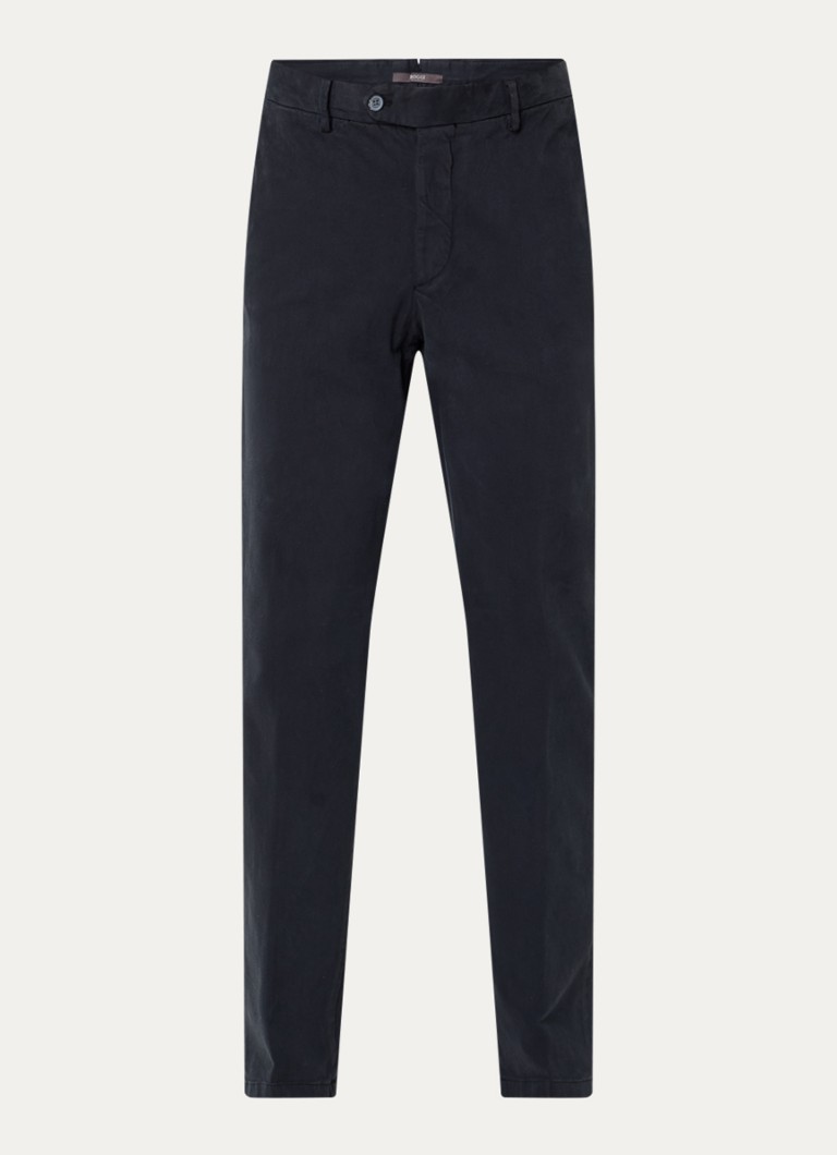 Boggi Milano Heren Straight fit chino met steekzakken in de kleur Donkerblauw