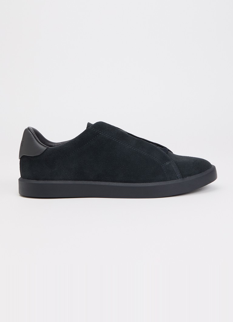Boggi Milano Heren Sneaker van suède in de kleur Donkerblauw