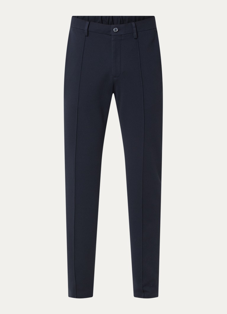Boggi Milano Heren Straight fit pantalon met steekzakken in de kleur Donkerblauw