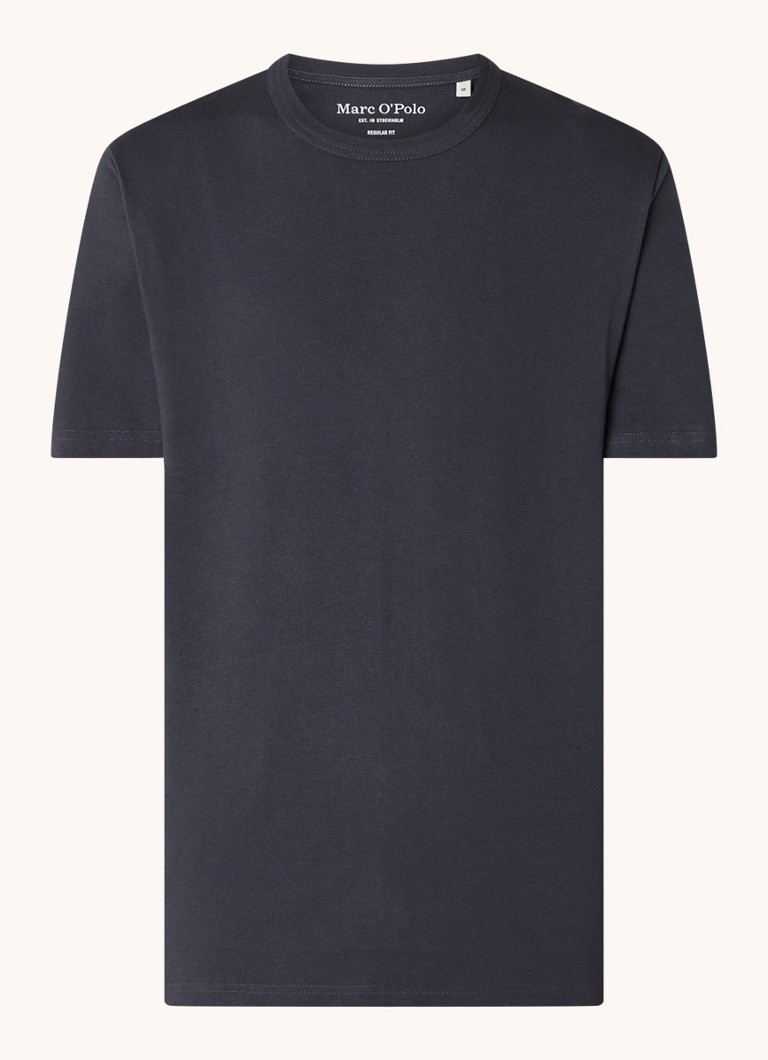 Marc O'Polo Heren T-shirt met ronde hals in de kleur Blauw