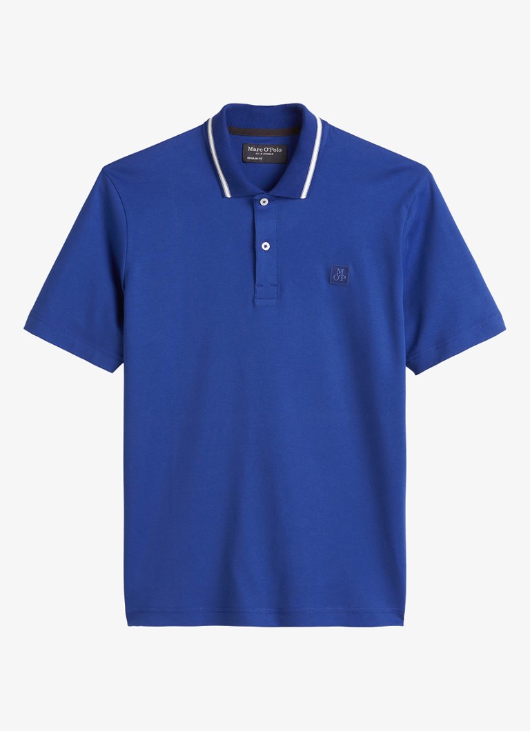 Marc O'Polo Heren Regular fit polo van katoen in de kleur Gebroken wit
