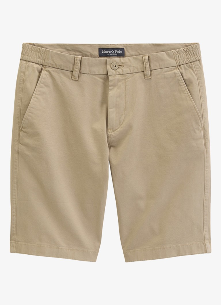 Marc O'Polo Heren Reso straight fit korte broek van katoen in de kleur Charleston Gray-2124