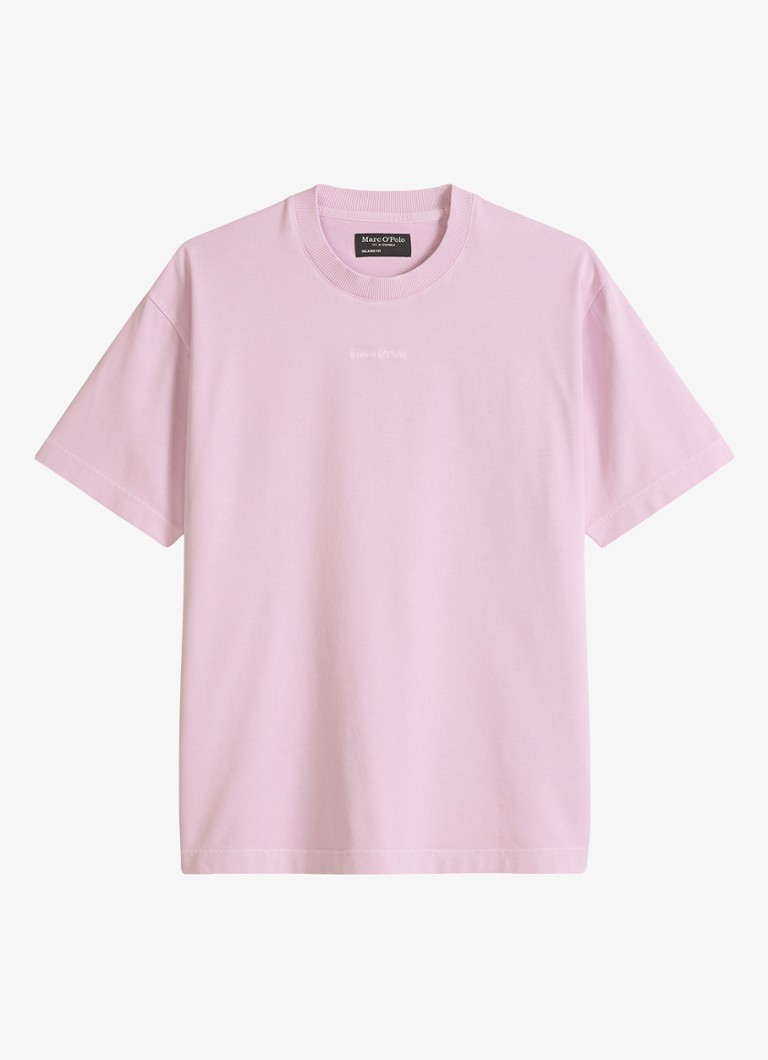 Marc O'Polo Heren T-shirt met ronde hals in de kleur Lichtroze