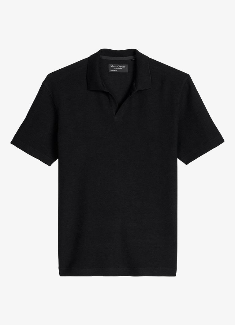 Marc O'Polo Heren Regular fit polo in de kleur Zwart