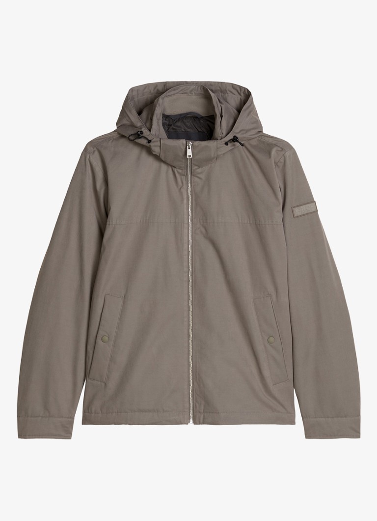 Marc O'Polo Heren Parka met steekzakken in de kleur Taupe