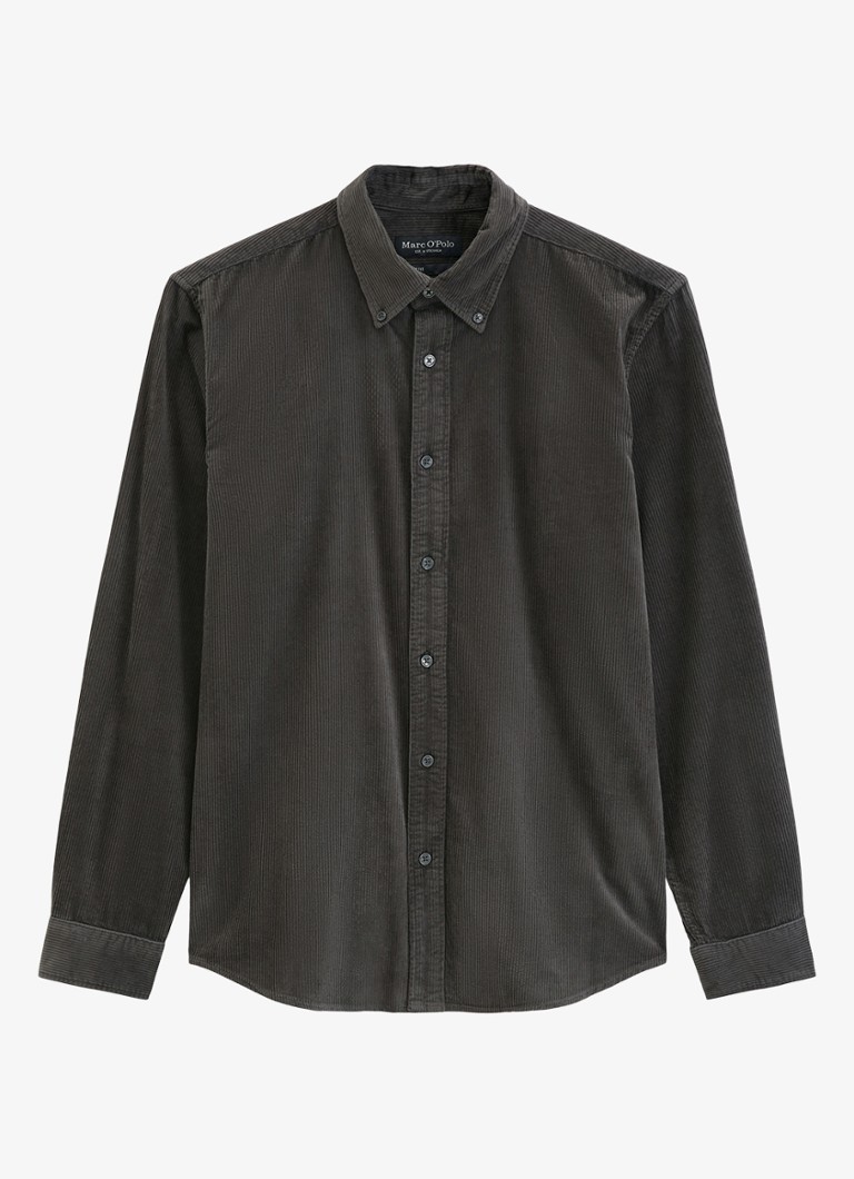 Marc O'Polo Heren Regular fit overhemd van corduroy in de kleur Bruin