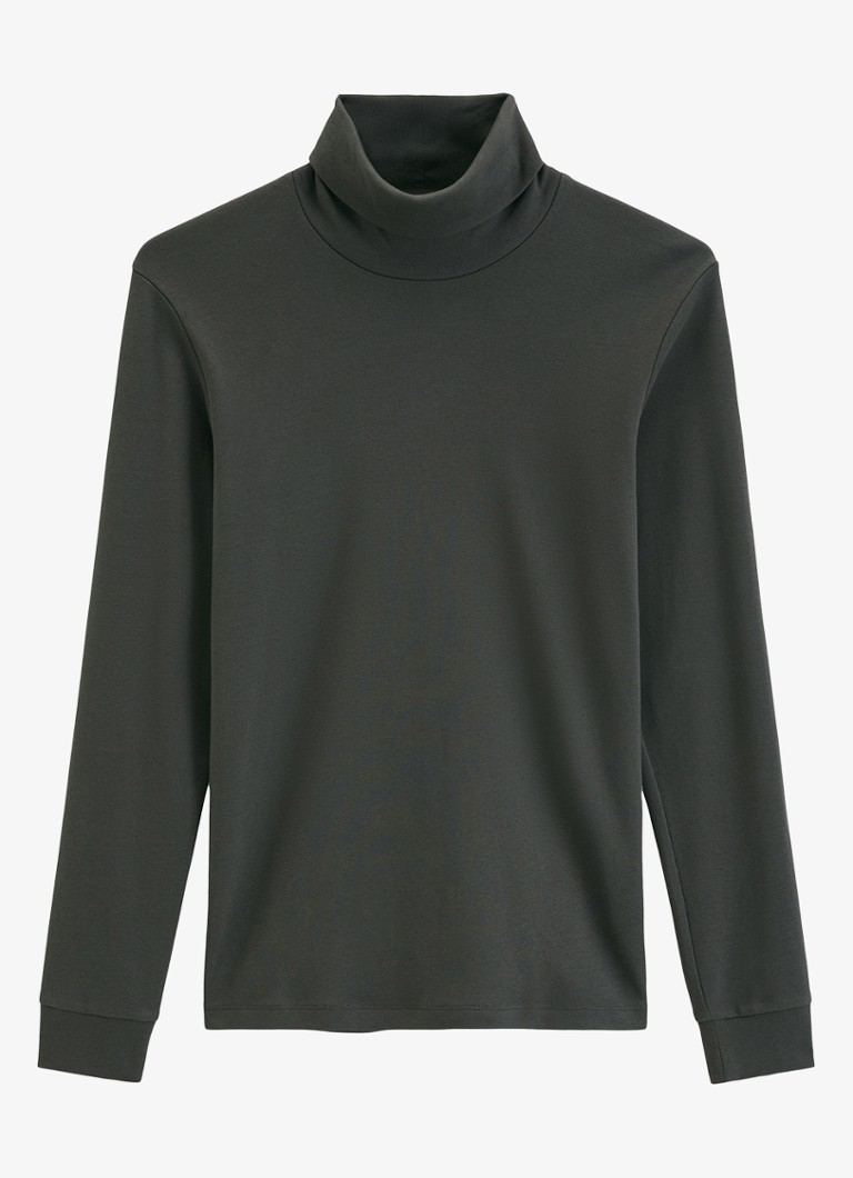 Marc O'Polo Heren Trui met col in de kleur Khaki
