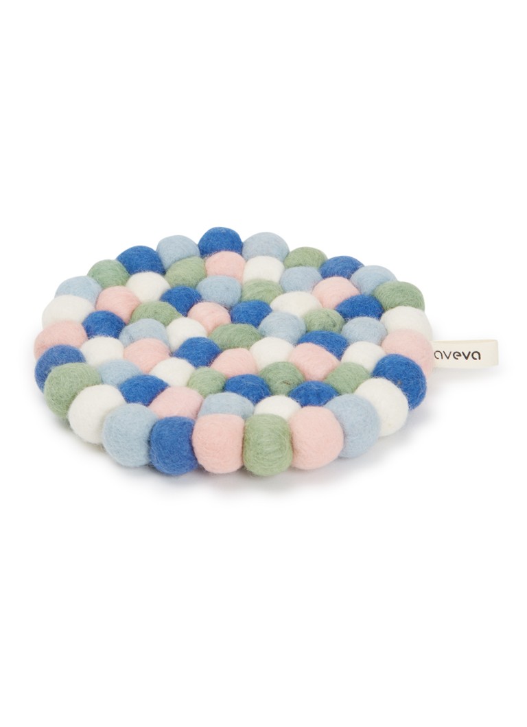 Aveva Pannenonderzetter van wol Blauw - Deal