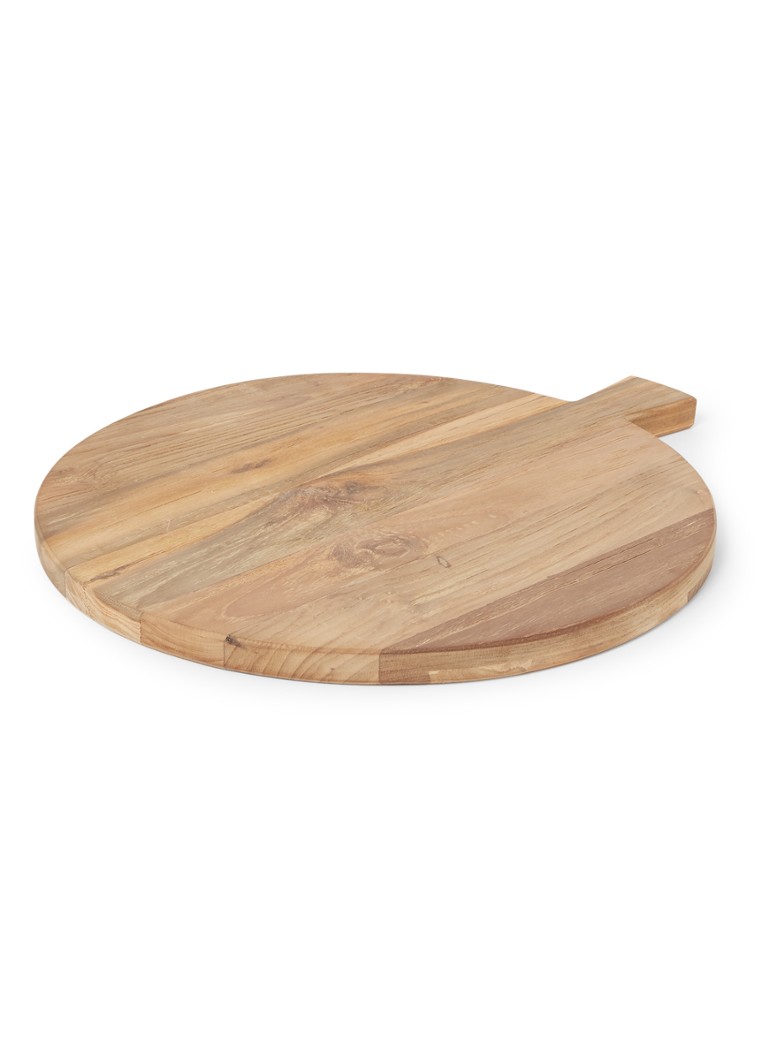HKliving Snij- en serveerplank van teakhout 32 cm Bruin - Deal