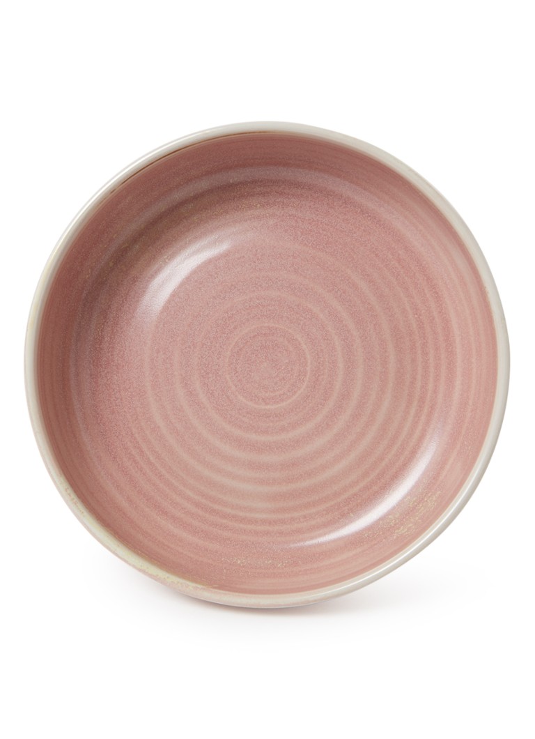 HKliving Rustic diep bord 21 cm Zalmroze - Deal