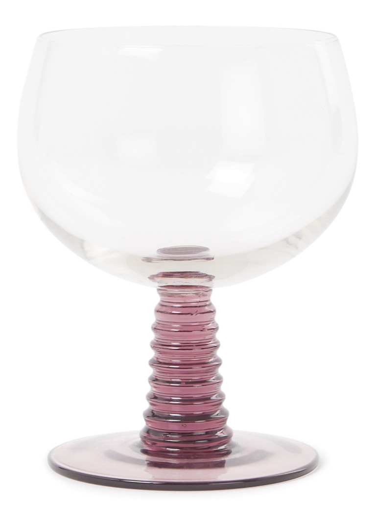 HKliving Swirl laag wijnglas 35 cl Paars - Deal