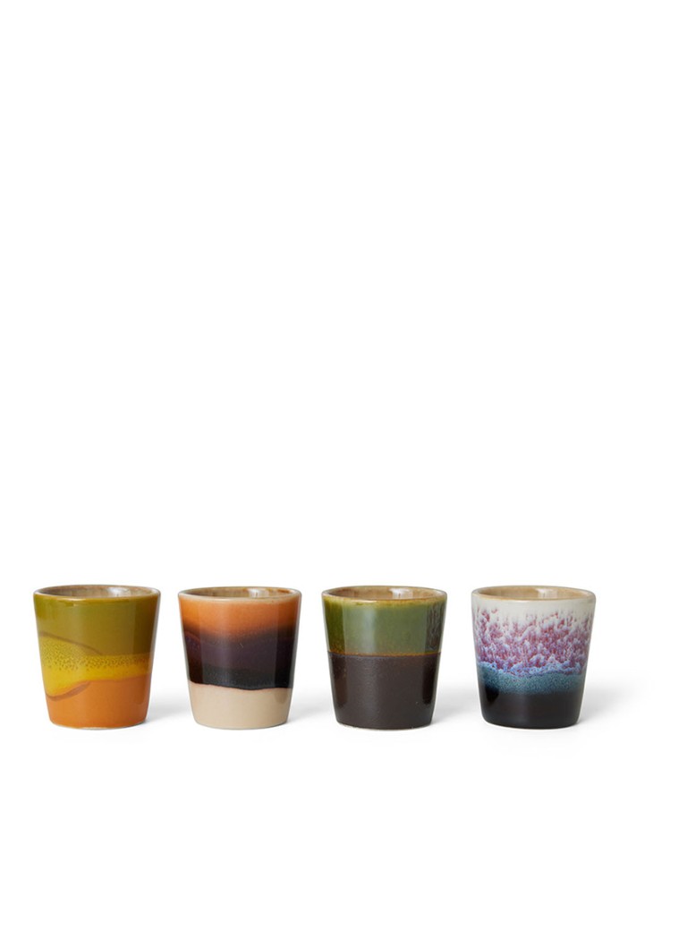 HKliving Island eierdop 5 cm set van 4 Multicolor - Deal