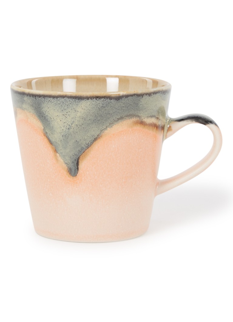 HKliving 70s Ceramics kopje 27 cl Zalmroze - Deal