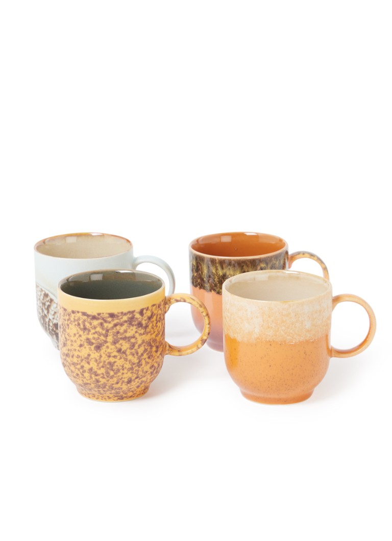 HKliving Cape kopje 25 cl set van 4 Multicolor - Deal
