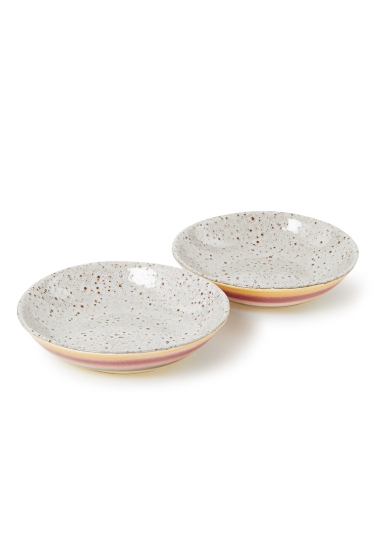 HKliving Diep bord 21 cm Multicolor - Deal